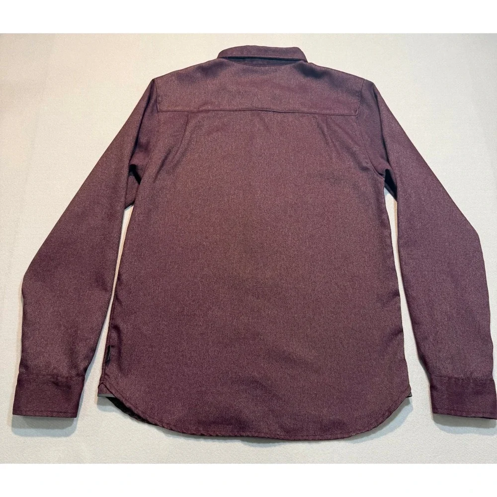The North Face Mens Button Down Shirt Long Sleeve Maroon Small - Picture 2 of 10